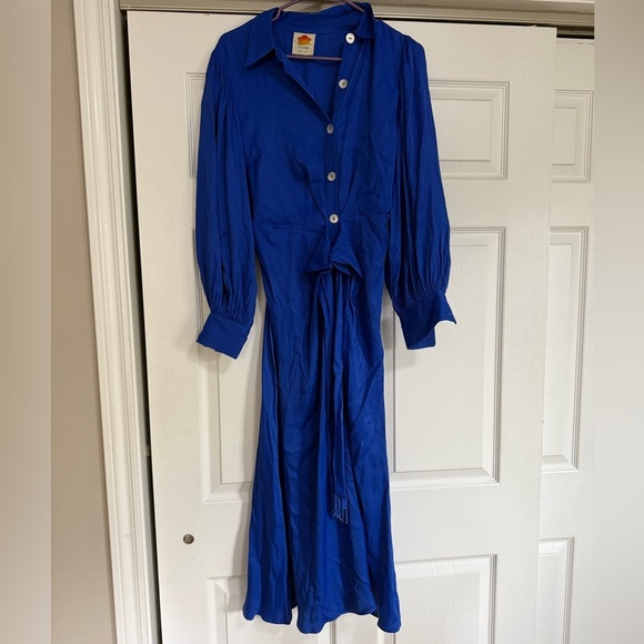 FARM Rio Blue Longsleeve Beaded Dress - Picture 3 of 4